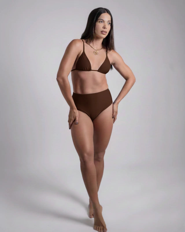 Calcinha hot pant marrom