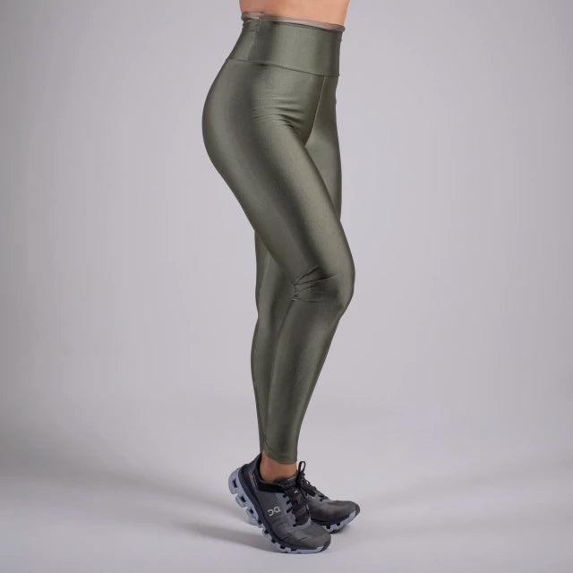 Legging croco com castanho