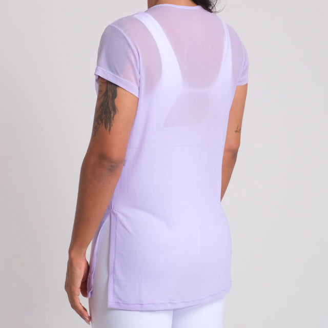 Blusa de tule lavanda