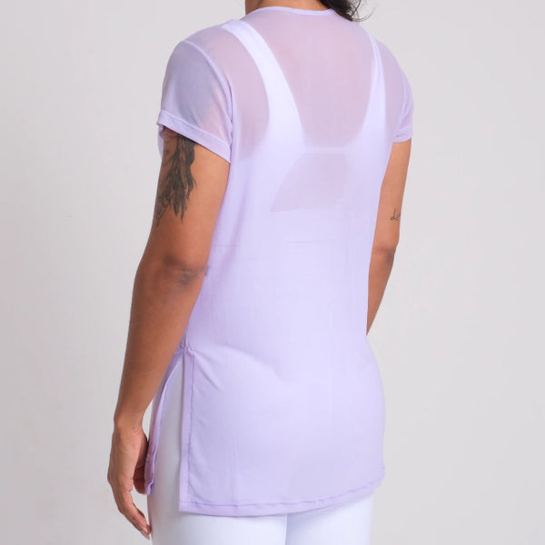 Blusa de tule lavanda