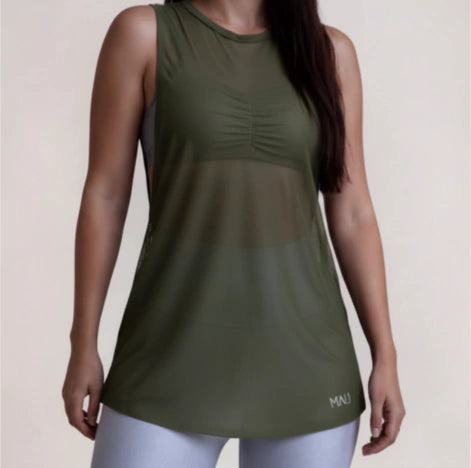 Regata de tule verde militar