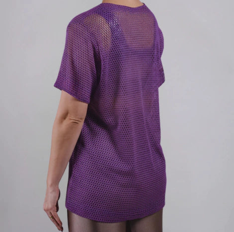 Blusa de tela beringela