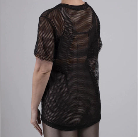 Blusa de tela preta