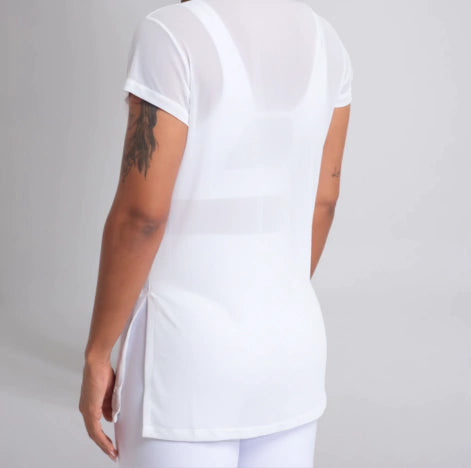 Blusa de tule branca
