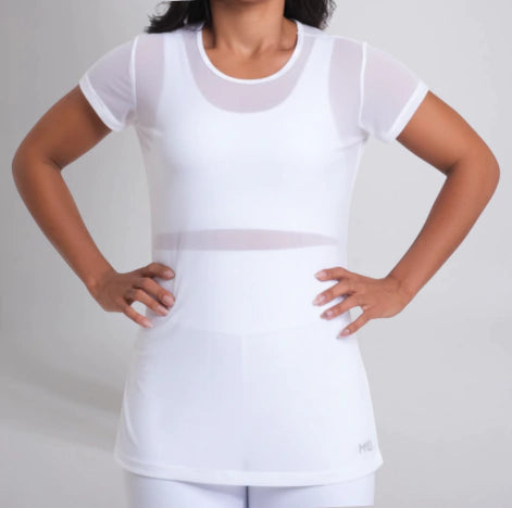 Blusa de tule branca