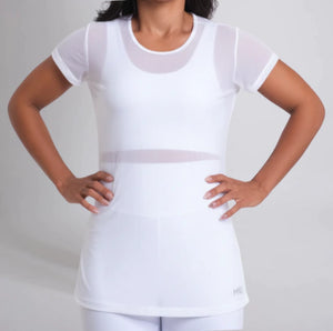 Blusa de tule branca